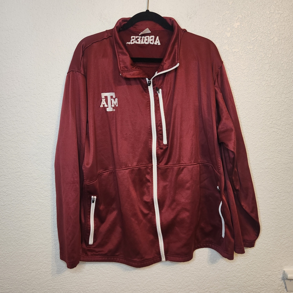 Rivalry Threads 91 Texas A&M Aggies Jacket Burgundy Full Zip Long Sleeve Mens 2X - Picture 2 of 14